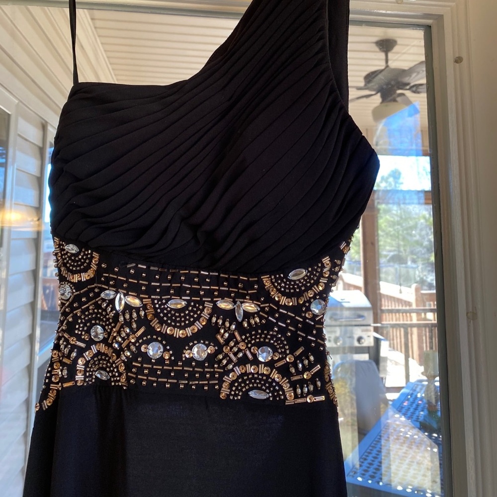 Formal beaded black dress